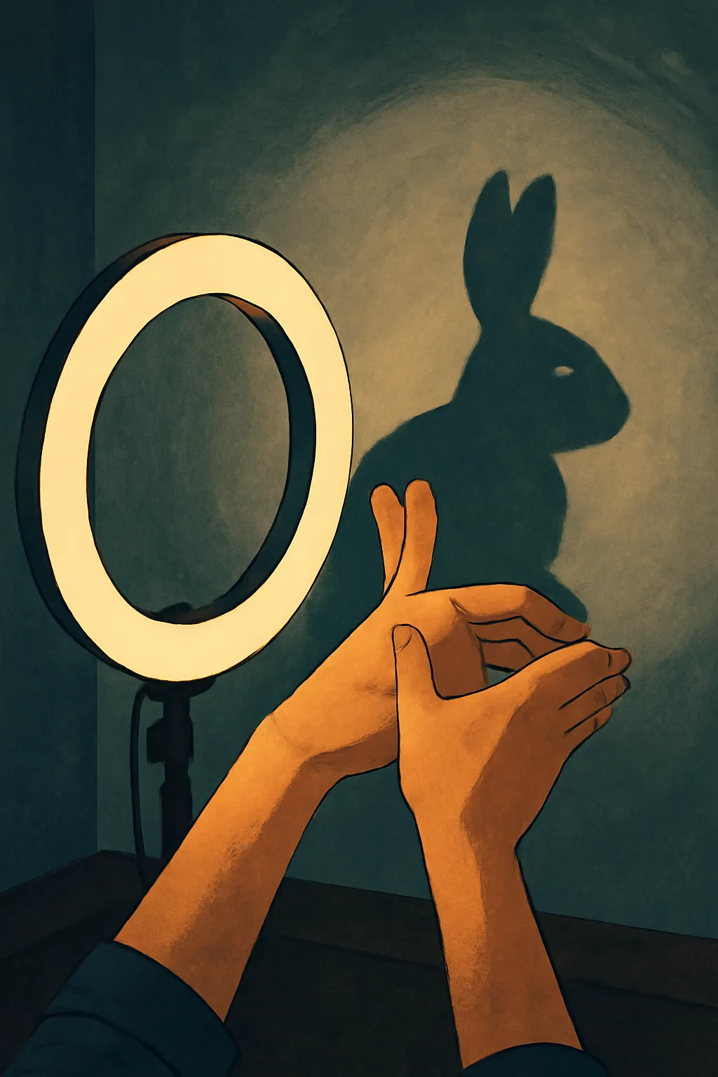 그림자놀이 sns촬영팁 손그림자 동물모양그림자 원형링라이트