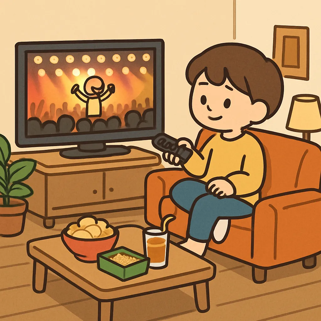 김준수 코코넛 덕질 거실 티비 콘서트 디브이디 일러스트