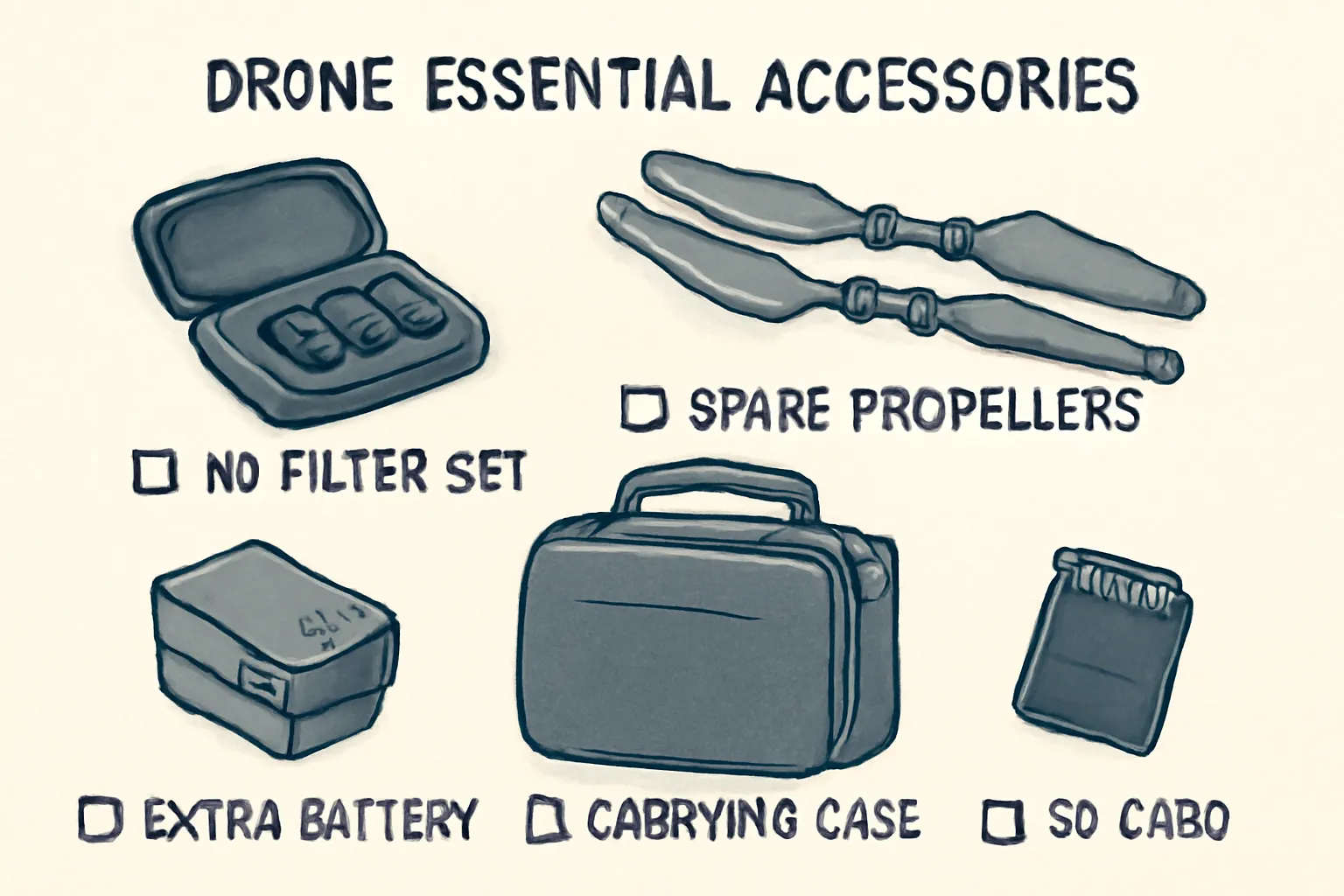 드론 필수 액세서리 nd필터 여분 프로펠러 배터리 케이스 sd카드