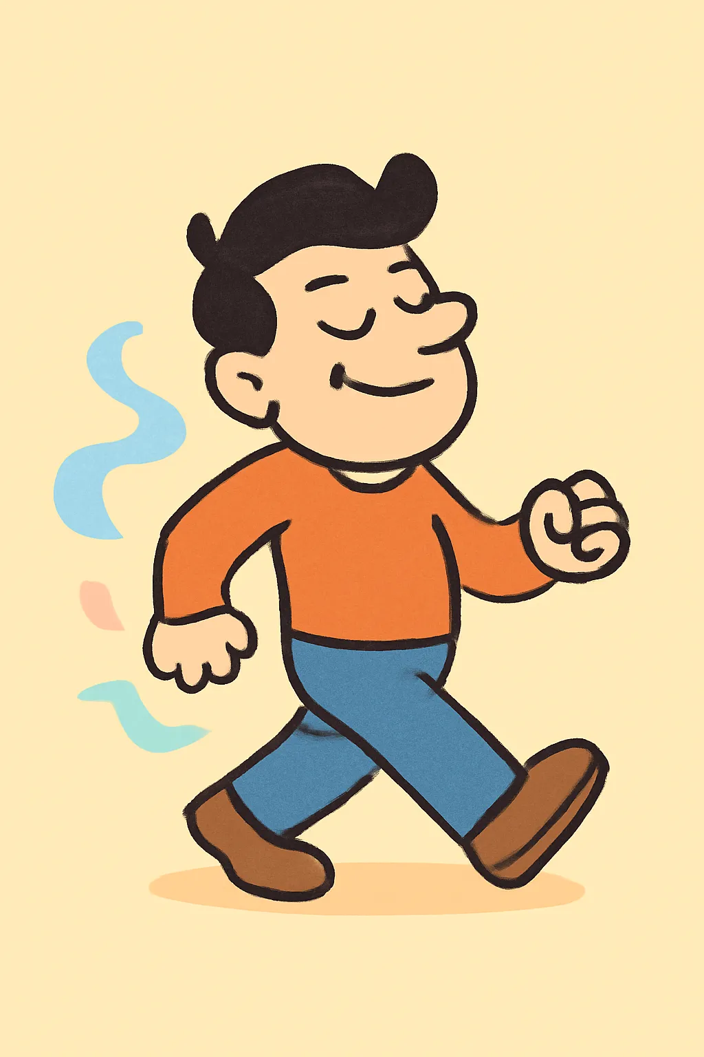 바디워시 체취관리 파스텔파도 자신감일러스트