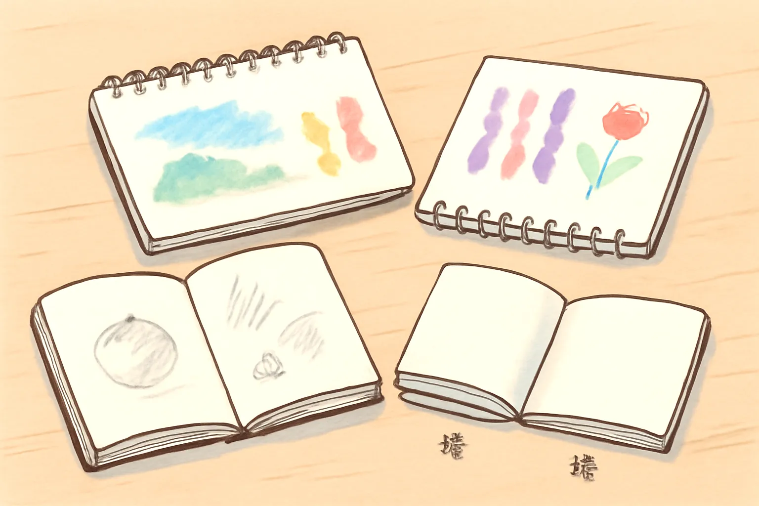 스케치북 200gsm 드로잉 일러스트 파스텔톤 수채화 마커 연필