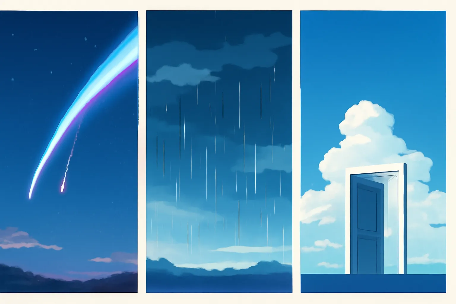 신카이마코토 너의이름은 날씨의아이 스즈메의문단속 일러스트