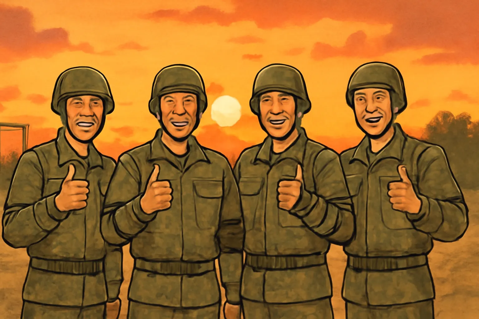 유격훈련 팔꿈치보호대 무릎보호대 군인 안도