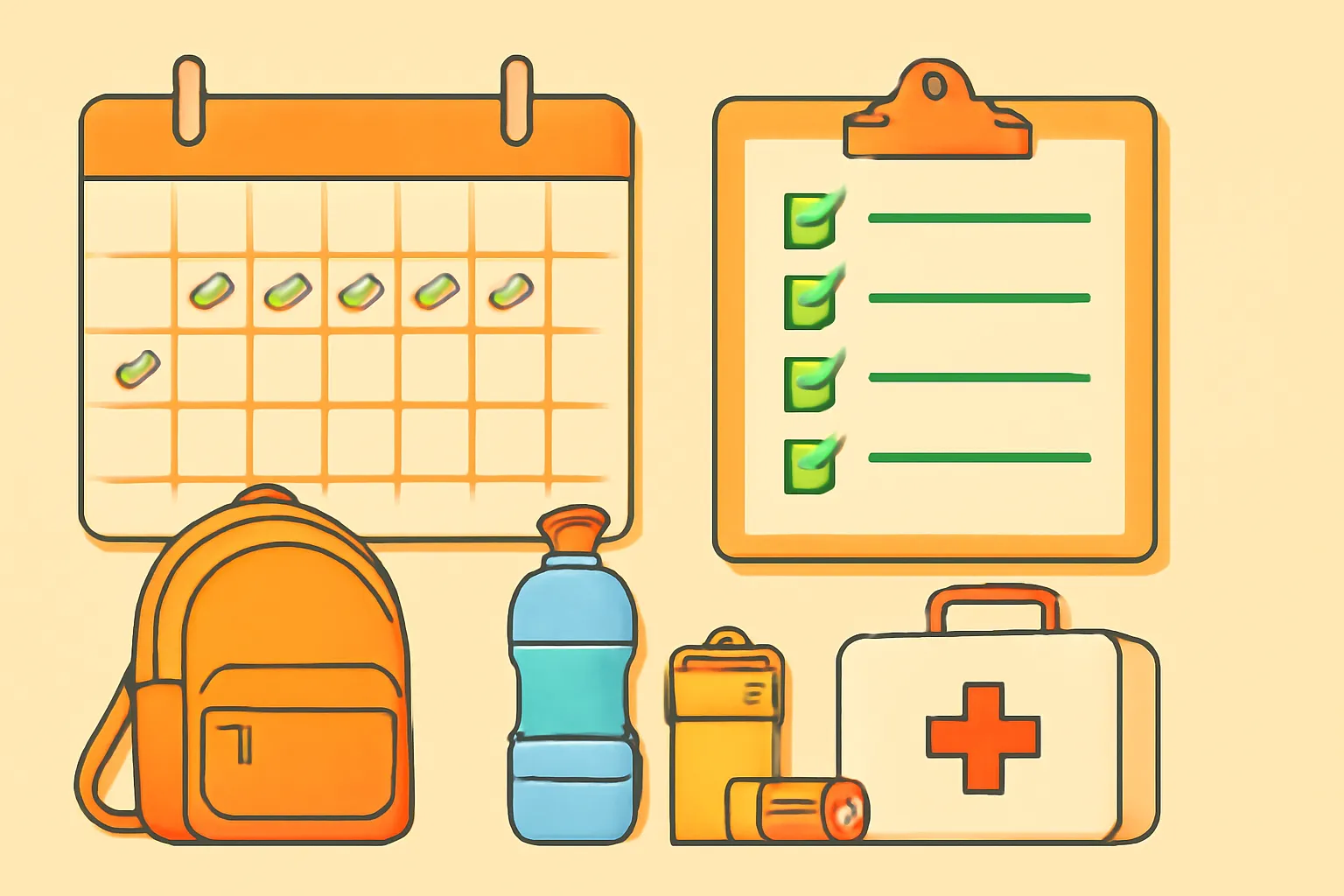 지진대비 비상용품 월별체크리스트 관리계획