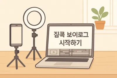 내 인생에 새로운 취미로 미니멀한 집콕 브이로그 촬영을 시작했다