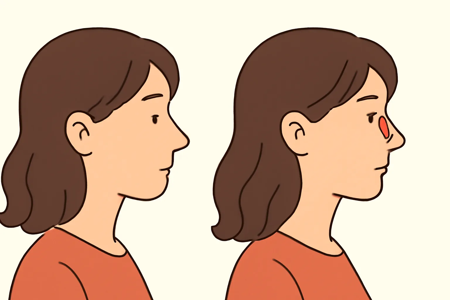 코교정기 콧대업그레이드 사용전후 후기 옆모습