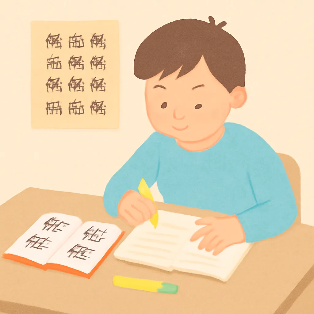 한문독해 한자공부 시험공부 4자성어정리 연습장 형광펜