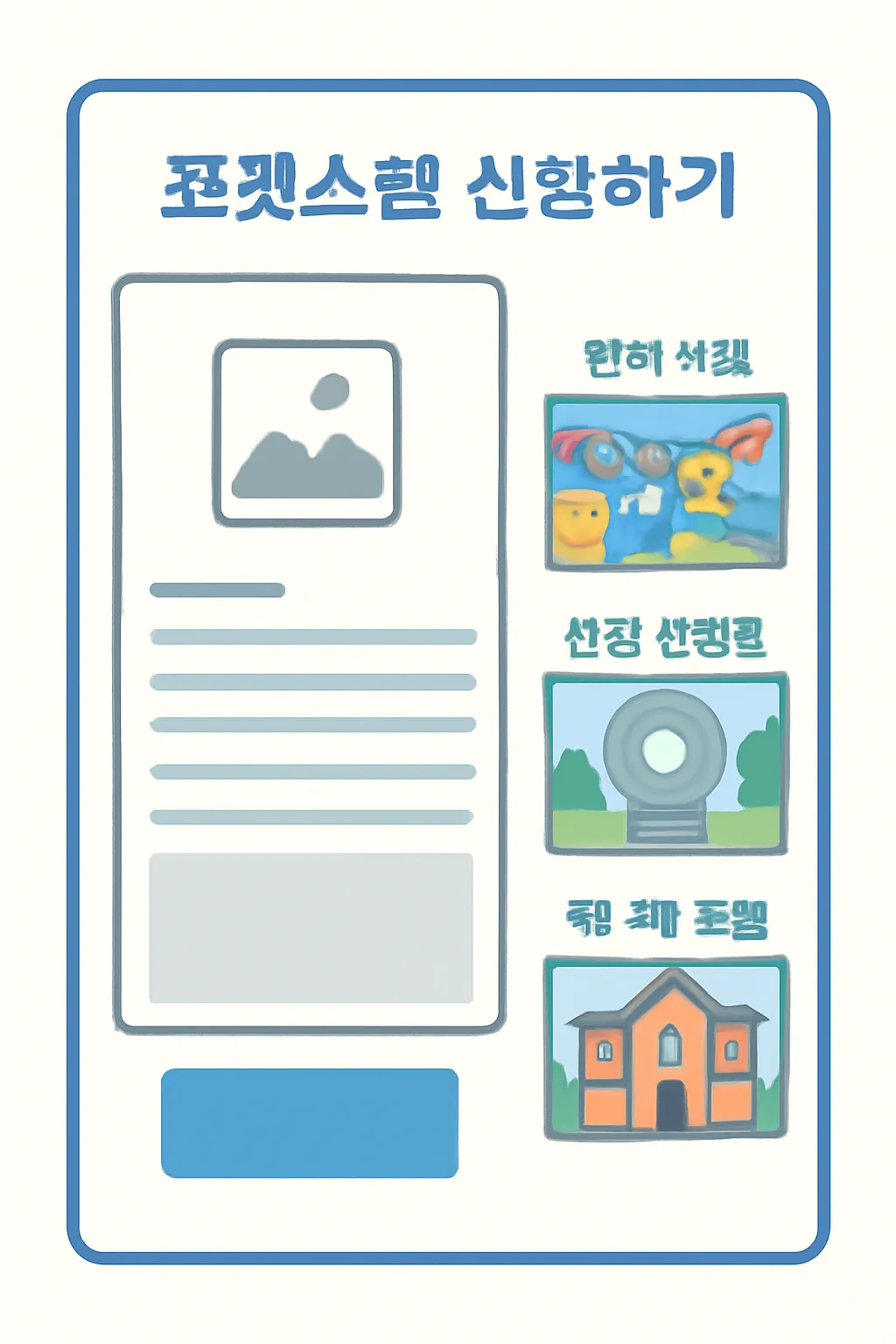 포켓몬고 포켓스탑 신청양식 일러스트 동네벽화 공원조형물 역사적건물