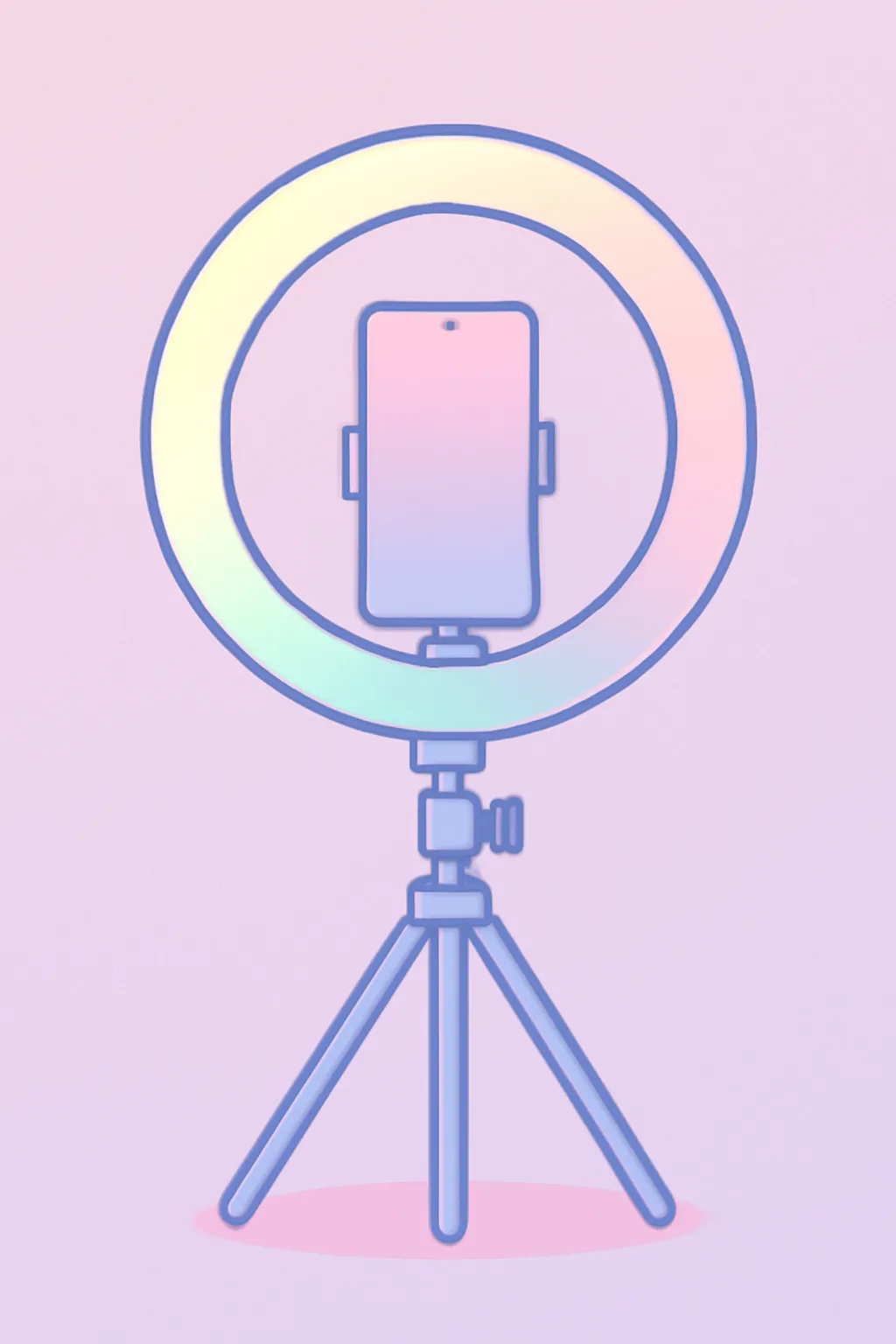 led 링라이트 스마트폰 브이로그 촬영 삼각대 세트업